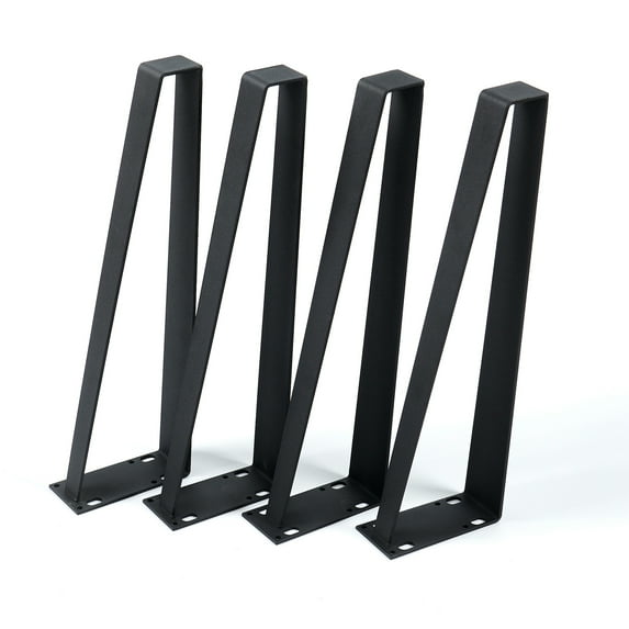 Home Soft Things 4pcs Table Legs - Trapezoid - Black - 16''