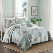 Home Soft Things 6 Piece Marina Printed Quilt Set, King 102 x 90