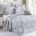 thumbnail image 1 of Home Soft Things 7 Piece Printed Microfiber Quilts Bedspread Set - Melody - King (102" x 90"), 1 of 5