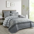thumbnail image 1 of Home Soft Things 7 Piece Printed Microfiber Quilts Bedspread Set - Mystic - Charcoal - King (102" x 90"), 1 of 10