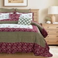 thumbnail image 1 of Home Soft Things 7 Piece Saigon Bedspread Set - Green - Oversize King (122" x 106"), 1 of 11