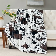 Home Soft Things Animal Double Sided Faux Fur Throw - Cow - 60" x 80" Jumbo