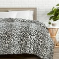 thumbnail image 1 of Home Soft Things Animal Print Flannel Fleece Blanket - Black White Leopard - Queen (90" x 90"), 1 of 11