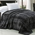 thumbnail image 1 of Home Soft Things Animal Print Flannel Fleece Blanket - Black White Snake - Twin (60" x 90"), 1 of 2