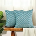 thumbnail image 1 of Home Soft Things Arusha Jacquard Chenille 2 Piece Throw Pillow Cover Set - Turquoise - 20" x 20", 1 of 7
