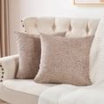 thumbnail image 1 of Home Soft Things Babati Jacquard Chenille 2 Piece Throw Pillow Cover Set - Light Brown - 20" x 20", 1 of 7
