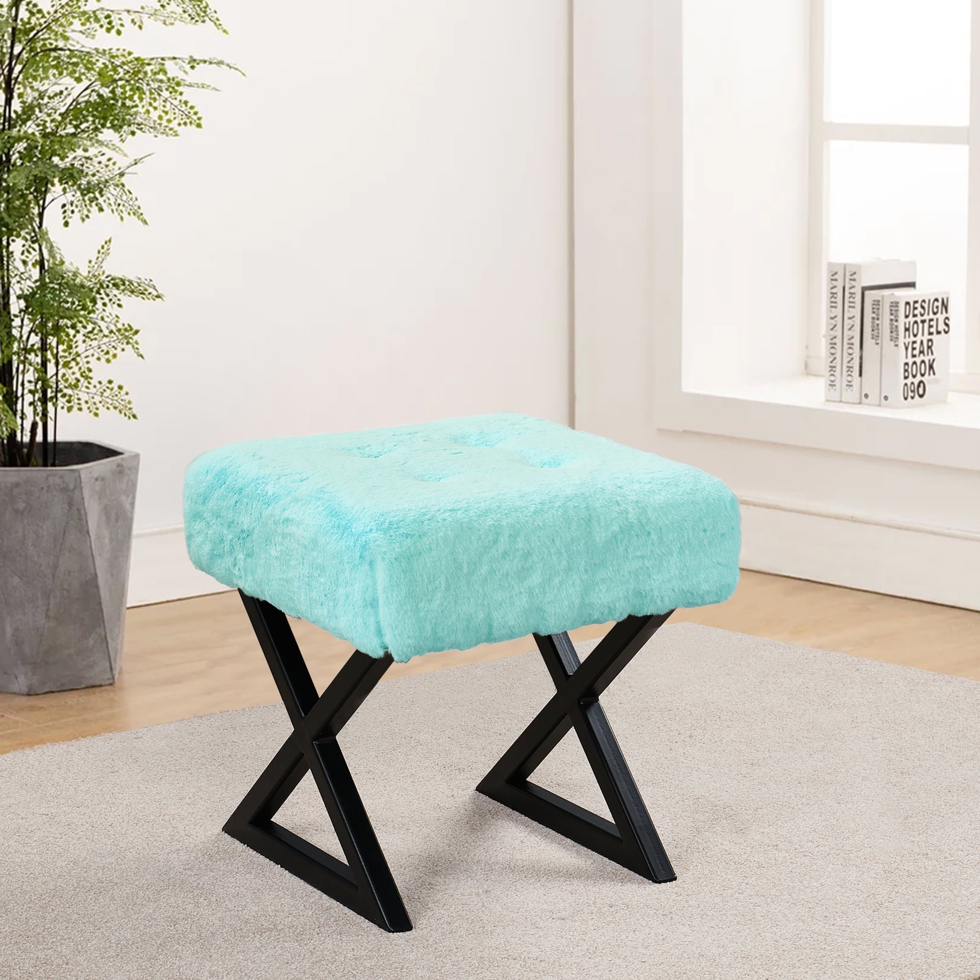 Faux fur stool walmart sale