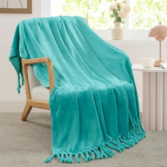 Home Soft Things Braided Throw - Baltic Blue - 50" x 60"