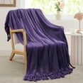 thumbnail image 1 of Home Soft Things Braided Throw - Blackberry Wine - 50" x 60", 1 of 5
