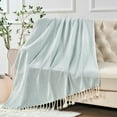 thumbnail image 1 of Home Soft Things Chevron Knit Throw- Silver Blue- 50"x60", 1 of 10