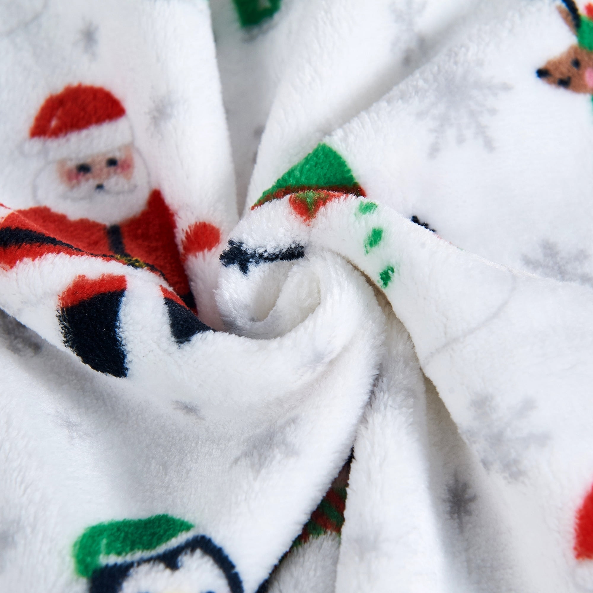 Jolly North Pole Christmas Fleece Reversible Throw Blanket