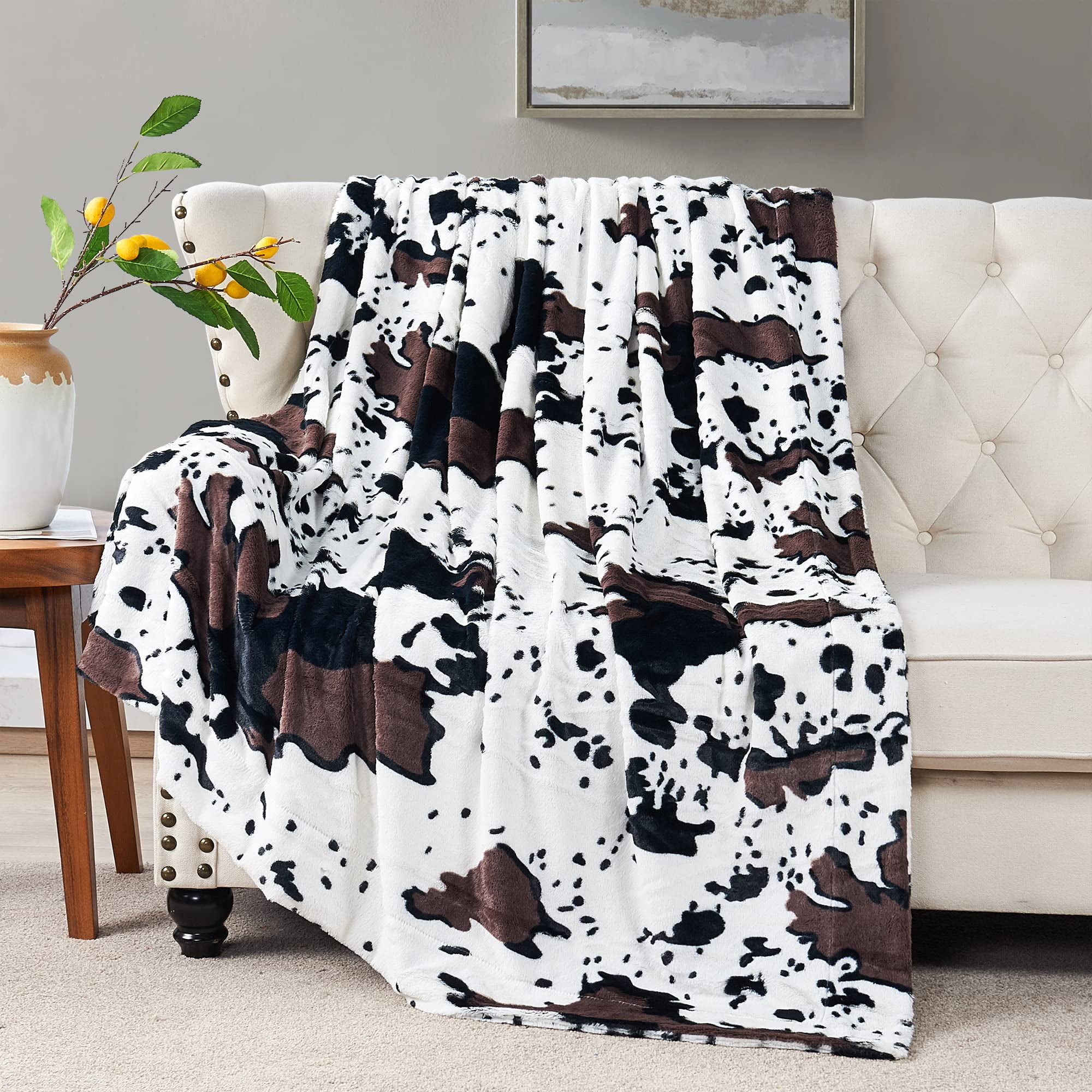 Cozy Critter Double-Sided Faux Fur & Fleece Kids' Throw, 50" x 60"