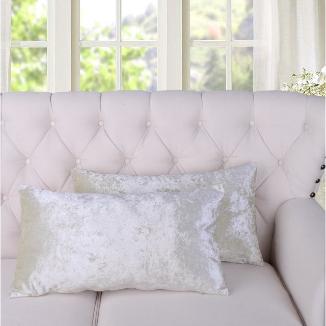 Home Soft Things Crushed Velvet 2 Piece Throw Pillow Cover Set