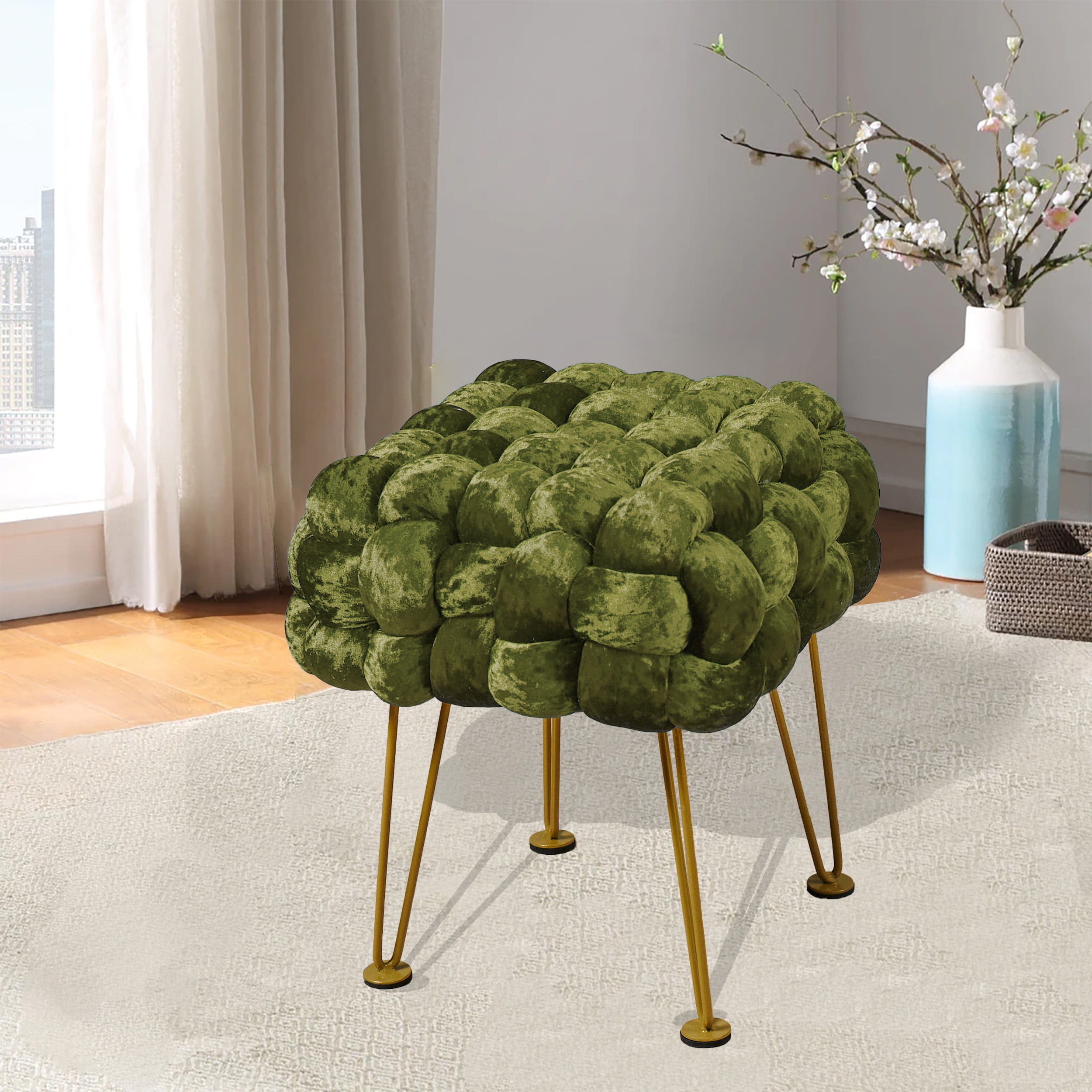 Moss green ottoman online