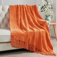 thumbnail image 1 of Home Soft Things Crystal Chenille Throw - Flame - 50" x 60", 1 of 9