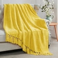 thumbnail image 1 of Home Soft Things Crystal Chenille Throw - Primrose Yellow - 50" x 60", 1 of 8
