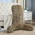 thumbnail image 1 of Home Soft Things Leopard Faux Fur Bedrest Pillow, Large Size 28" x 30" x 17", 1 of 6