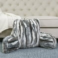 thumbnail image 1 of Home Soft Things Multi Jacquard Faux Fur Bedrest Pillow -Grey - 20" x 18" x 17", 1 of 9