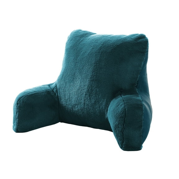 Home Soft Things Solid Light Faux Fur Bedrest Pillow - Deep Teal - 20" x 18" x 17"