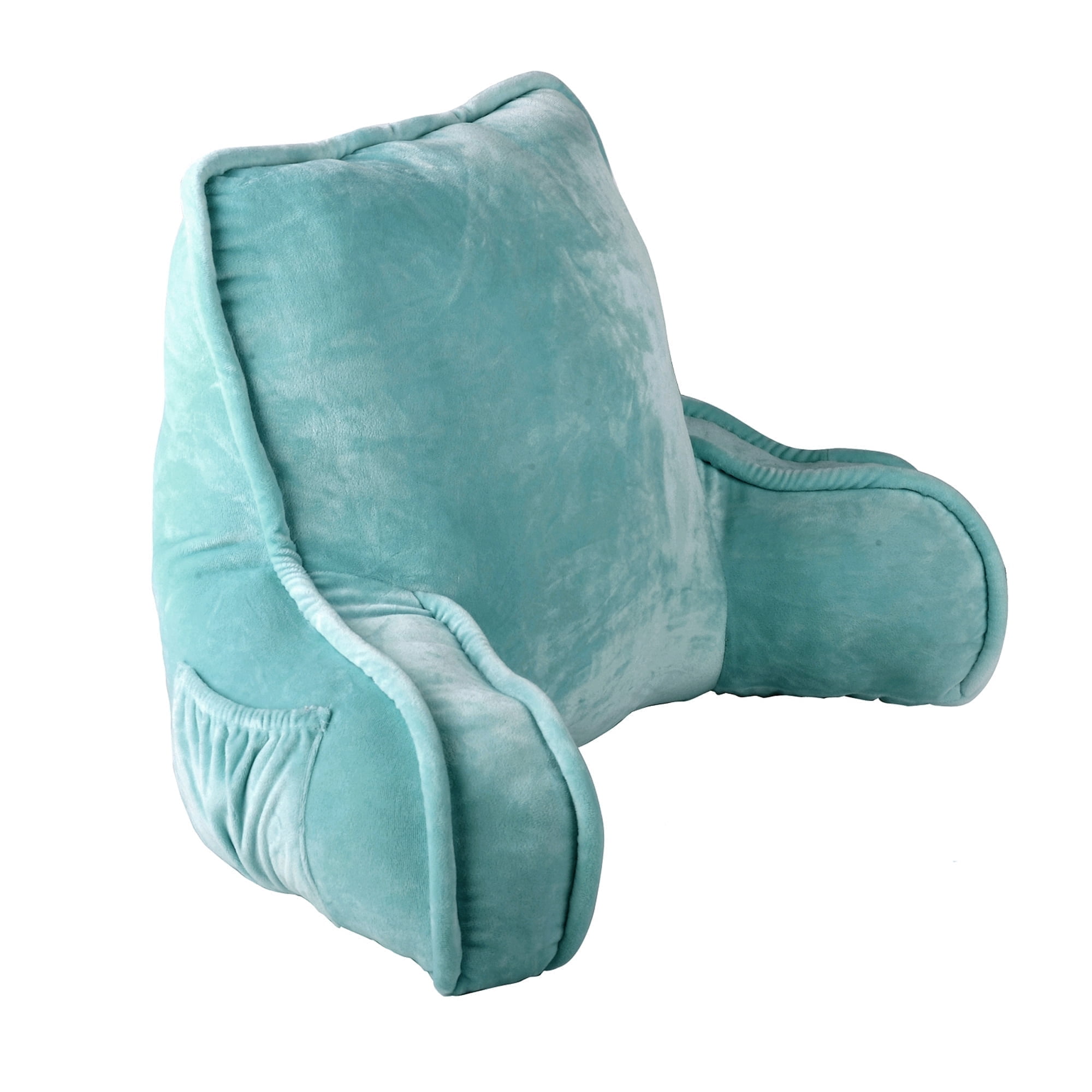 Home Soft Things DO-IT-YOURSELF Super Soft Bedrest Pillow w/ Arms - 20x18x17" - Aqua