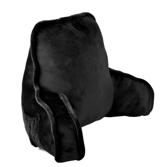 Home Soft Things DO-IT-YOURSELF Super Soft Bedrest Pillow w/ Arms - 20x18x17" - Black