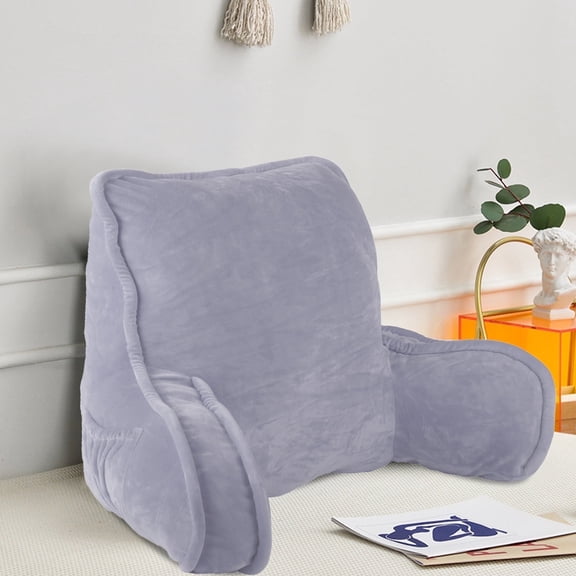 Home Soft Things DO-IT-YOURSELF Super Soft Bedrest Pillow w/ Arms - 20x18x17" - Lilac Grey