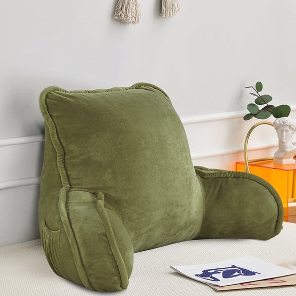 Home Soft Things DO-IT-YOURSELF Super Soft Bedrest Pillow w/ Arms - 20x18x17" - Sage