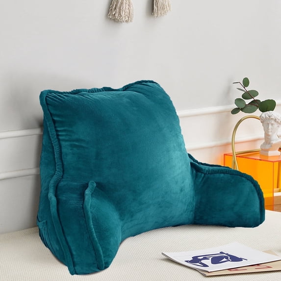 Home Soft Things DO-IT-YOURSELF Super Soft Bedrest Pillow w/ Arms - 20x18x17" - Storm Blue