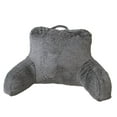 thumbnail image 1 of Home Soft Things Tip Dyeing Light Faux Fur Bedrest Pillow - Black - 20" x 18" x 17", 1 of 4