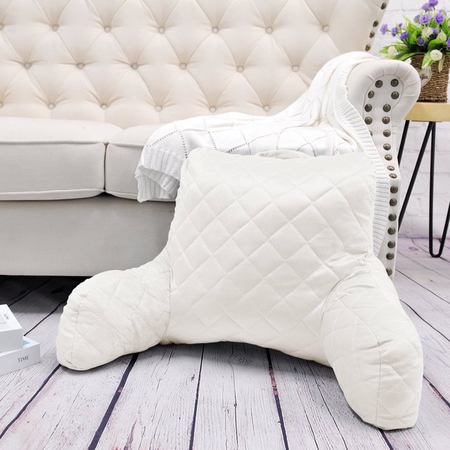 Home Soft Things DOITYOURSELF Velvet Quilted Bedrest Pillow Backrest