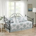 thumbnail image 1 of Home Soft Things 6-Piece Reversible Quilted Daybed Set w/ Bedskirt, Shams & Pillow - Chelsea Teal/Green, 75"x39", 1 of 7