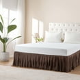 thumbnail image 1 of Home Soft Things Diamond Flannel Pleated Bed Skirt, Chestnut, Queen (60" x 80" + 18"), 1 of 6