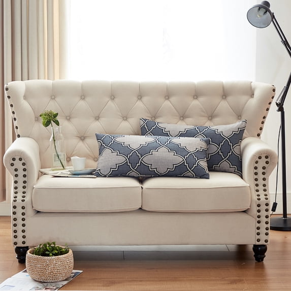 Home Soft Things Dobson Printed Pillow Shell 2 Piece Set, NO INSERT Steel Gray 14" x 26"