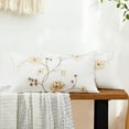 thumbnail image 1 of Home Soft Things Embroidery Canvas Throw Pillow Cover Pillow Case 2 Piece Set - Spring Flower - Gold - 14" x 26" LUMBAR, 1 of 7