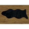 thumbnail image 1 of Home Soft Things Faux Fur Rug with Slip Stopping Pad - Mink - Black - 30" x 47", 1 of 3