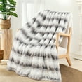 thumbnail image 1 of Home Soft Things Faux Fur Shar Pei Throw - Stripe - 50"X60", 1 of 8