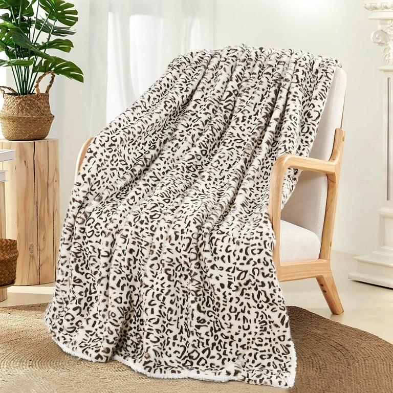 Faux leopard throw hotsell