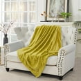 thumbnail image 1 of Home Soft Things Faux Fur Throw - Lemon Curry - 60X80", 1 of 7