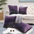 thumbnail image 1 of Home Soft Things Faux Fur Throw Pillow Cover 4 Piece Set-Imperial Purple - 20" x 20", 1 of 9