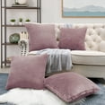 thumbnail image 1 of Home Soft Things Faux Fur Throw Pillow Cover 4 Piece Set-Lilas - 20" x 20", 1 of 9