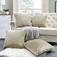 thumbnail image 1 of Home Soft Things Faux Fur Throw Pillow Cover 4 Piece Set-Simply Taupe - 20" x 20", 1 of 9