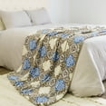 thumbnail image 1 of Home Soft Things Flannel Velvet Throw - Risa - Moonlight Blue - 60" x 70", 1 of 7