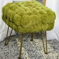 thumbnail image 1 of Home Soft Things Fox Faux Fur Pouf Stool Ottoman - Green Moss - 17x17x17", 1 of 7
