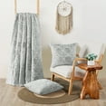 thumbnail image 1 of Home Soft Things Geo Tatami Faux Fur & Pillow Cover Set - Silver - 50" x 60", 1 of 8