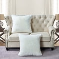 thumbnail image 1 of Home Soft Things Heavy Faux Fur 2 Piece Throw Pillow Cover Set - Bright White - 26" x 26", 1 of 5