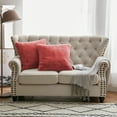 thumbnail image 1 of Home Soft Things Heavy Faux Fur 2 Piece Throw Pillow Cover Set - Coral spice - 20" x 20", 1 of 5