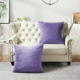 thumbnail image 1 of Home Soft Things Heavy Faux Fur 2 Piece Throw Pillow Cover Set - Lavender Fog - 26" x 26", 1 of 5