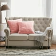 thumbnail image 1 of Home Soft Things Heavy Faux Fur 2 Piece Throw Pillow Cover Set - Rose Quartz - 20" x 20", 1 of 5