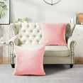 thumbnail image 1 of Home Soft Things Heavy Faux Fur 2 Piece Throw Pillow Cover Set - Rose Quartz - 26" x 26", 1 of 5