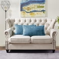 thumbnail image 1 of Home Soft Things Heavy Faux Fur 2 Piece Throw Pillow Cover Set - Smoke Blue - 14" x 26", 1 of 5